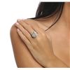 Image 1 : 14KT White Gold 6.97ct Aquamarine and Diamond Ring