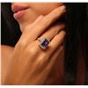 Image 2 : 14KT Yellow Gold 5.32ct Tanzanite and Diamond Ring