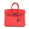 Image 2 : Authentic Vintage Hermes 25cm Birkin Bag in Red Epsom Leather from the Candy Collection with Palladi