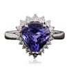 Image 1 : 14KT White Gold 4.08ct Tanzanite and Diamond Ring