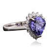 Image 2 : 14KT White Gold 4.08ct Tanzanite and Diamond Ring