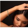 Image 2 : 14KT Yellow Gold 3.25ctw Emerald and Diamond Bracelet