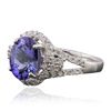 Image 2 : 14KT White Gold 2.56ct Tanzanite and Diamond Ring