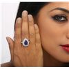 Image 2 : 14KT White Gold 2.82ct Tanzanite and Diamond Ring