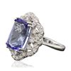 Image 2 : 14KT White Gold 5.00ct Tanzanite and Diamond Ring