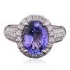 Image 1 : 14KT Two-Tone Gold 3.51ct Tanzanite and Diamond Ring