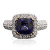 Image 1 : 14KT White Gold 3.00ct Tanzanite and Diamond Ring