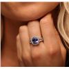 Image 1 : 14KT White Gold 3.03ct Tanzanite and Diamond Ring