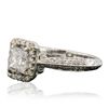 Image 2 : 14KT White Gold EGL Certified 1.58ctw Diamond Ring