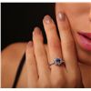 Image 2 : 14KT White Gold 0.76ct Tanzanite and Diamond Ring