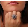Image 2 : 14KT White Gold 1.12ct Sapphire and Diamond Ring