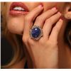 Image 1 : 14KT Yellow Gold 23.25ct Tanzanite and Diamond Ring