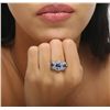 Image 2 : 14KT White Gold 2.75ctw Tanzanite and Diamond Ring
