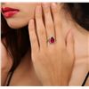 Image 2 : 14KT White Gold 3.54ct Ruby and Diamond Ring