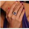 Image 2 : 14KT Yellow Gold 3.68ct Tanzanite and Diamond Ring