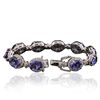 Image 8 : 14KT White Gold 24.00ctw Tanzanite and Diamond Bracelet