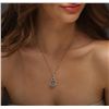 Image 2 : 14KT Two-Tone Gold 1.38ctw Diamond Pendant With Chain