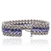 Image 6 : 14KT White Gold 20.30ctw Tanzanite and Diamond Bracelet