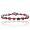 Image 3 : 14KT White Gold 18.18ctw Ruby and Diamond Bracelet