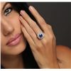 Image 2 : 14KT White Gold 3.23ct Sapphire and Diamond Ring