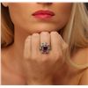 Image 2 : 14KT White Gold 7.83ct Ruby and Diamond Ring