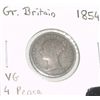 Image 1 : 1854 *EXTREMELY RARE-HARD TO FIND* GREAT BRITAIN 4 PENCE WORLD BOOK VALUE $30.00+ *NICE EARLY VERY G