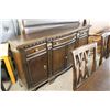 Image 2 : FORMAL DINING ROOM SET WITH DARK WOOD TABLE AND LEAF, BUFFET AND 5 CHAIRS