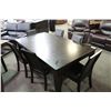 Image 2 : DARK WOOD DINING ROOM TABLE WITH LEAF AND 6 CHAIRS