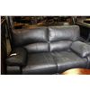 Image 1 : BLACK LEATHER DOUBLE RECLINING LOVE SEAT