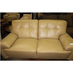 TAN LEATHER SOFA