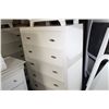 Image 2 : WHITE UPRIGHT 5 DRAWER DRESSER (S2)