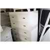 Image 2 : WHITE UPRIGHT 5 DRAWER DRESSER (S2)