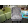 Image 2 : BLACK / GREY WINGBACK SIDE CHAIR