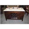 Image 1 : DARK WOOD WITH MARBLE TOP BUFFET