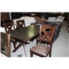 Image 1 : DARK WOOD DINING ROOM TABLE WITH 4 CHAIRS