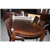Image 2 : DARK WOOD DINING ROOM TABLE WITH 5 CHAIRS