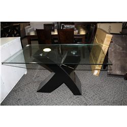 GLASS TOP DINING ROOM TABLE