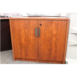 DARK CHERRY 2 DOOR STORAGE CABINET