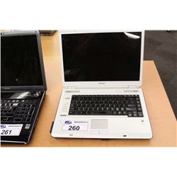 TOSHIBA SATELLITE LAPTOP COMPUTER, NO HARD DRIVE