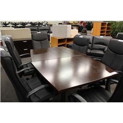 DARK MAHOGANY 6' MODULAR BOARDROOM TABLE