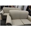 Image 2 : LIGHT BROWN SOFA AND LOVESEAT SET