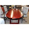 Image 1 : MAHOGANY 8' BOARDROOM TABLE