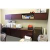 Image 2 : CONTENTS OF EXECUTIVE OFFICE INCLUDING: MAHOGANY U-SHAPED DESK, 3 CHAIRS, SIDE TABLE,