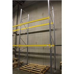 1 SECTION OF METALSISTEM YELLOW AND GREY PALLET RACKING