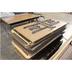 LOT OF WOODEN FOLDING TABLES