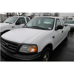 2003 FORD F-150, XL, 2DR PICK UP TRUCK, WHITE, VIN # 2FTRX17WX3CA57158