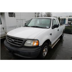2003 FORD F-150 XL, 2DR PICK UP TRUCK, WHITE, VIN # 2FTRX17W03CA01262