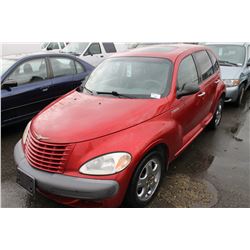 2001 CHRYSLER PT CRUISER LIMITED EDITION, 4 DOOR HATCHBACK, RED, VIN # 3C8FY4BB31T678656