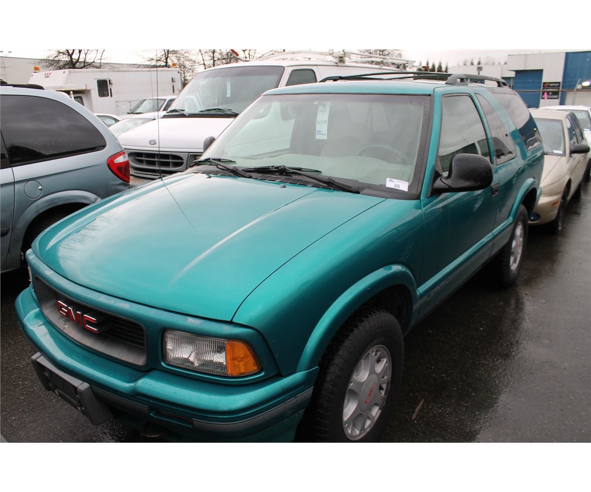 1995 Gmc Jimmy Sls 2 Door Suv Green Vin 1gkct18w7s2513633