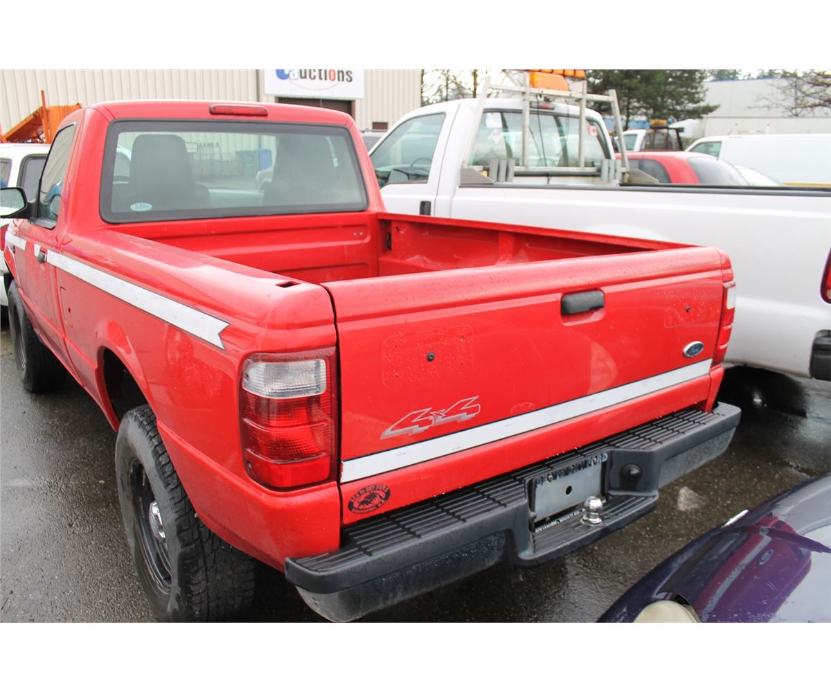2004 FORD RANGER XLT, 2 DOOR PU, RED, VIN # 1FTZR11E14PA36645 - Able ...
